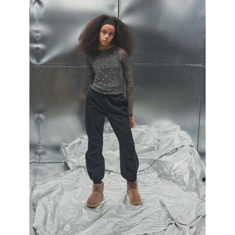 LMTD Nistop twill parachute bukser - Sort