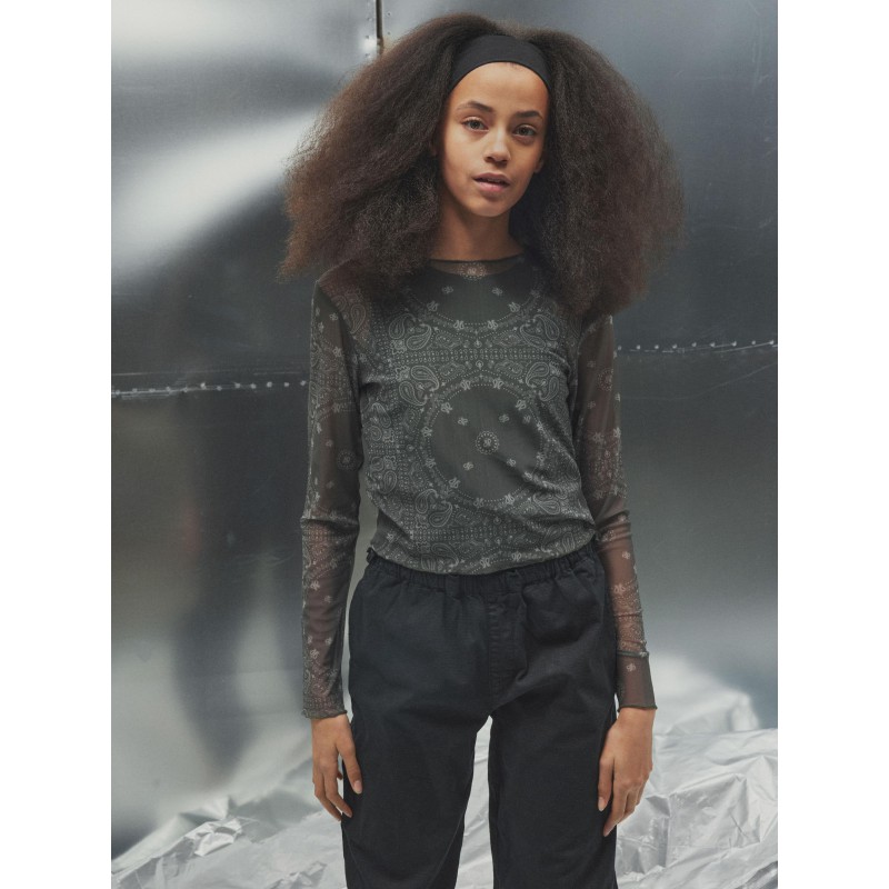 LMTD Nistop twill parachute bukser - Sort