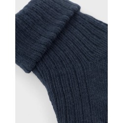 NAME IT Baby Nobbu Rib Strik Sokker - India Ink