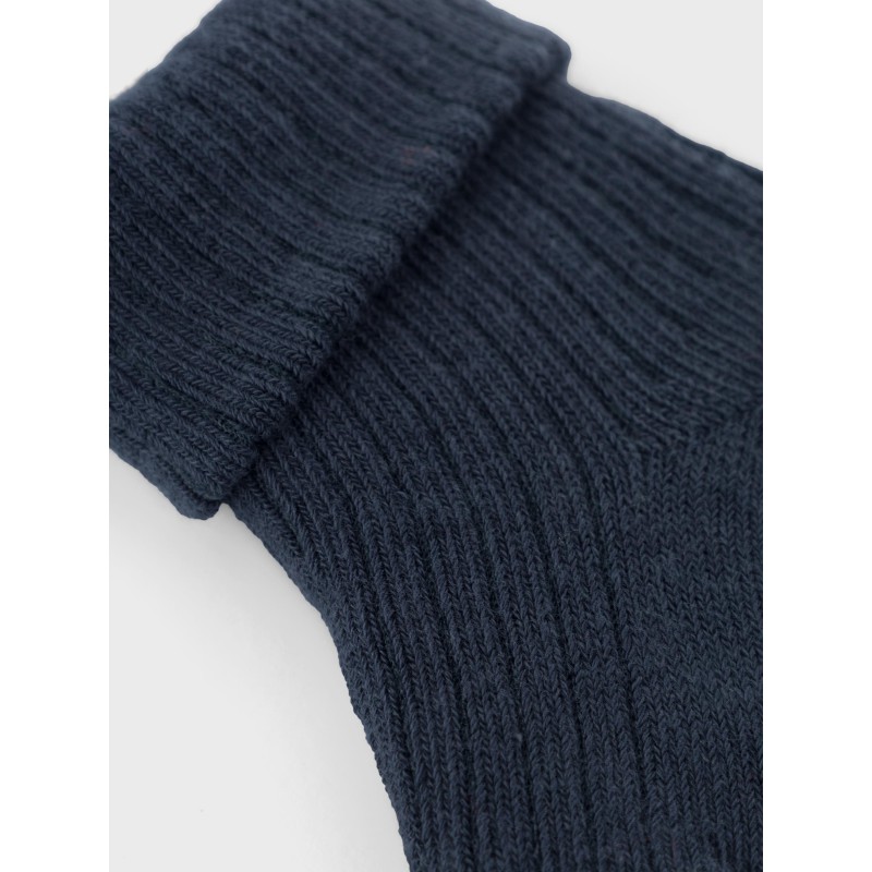 NAME IT Baby Nobbu Rib Strik Sokker - India Ink