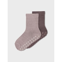 NAME IT Mini Skridsikre Uld Sokker 2-Pak - Sphinx