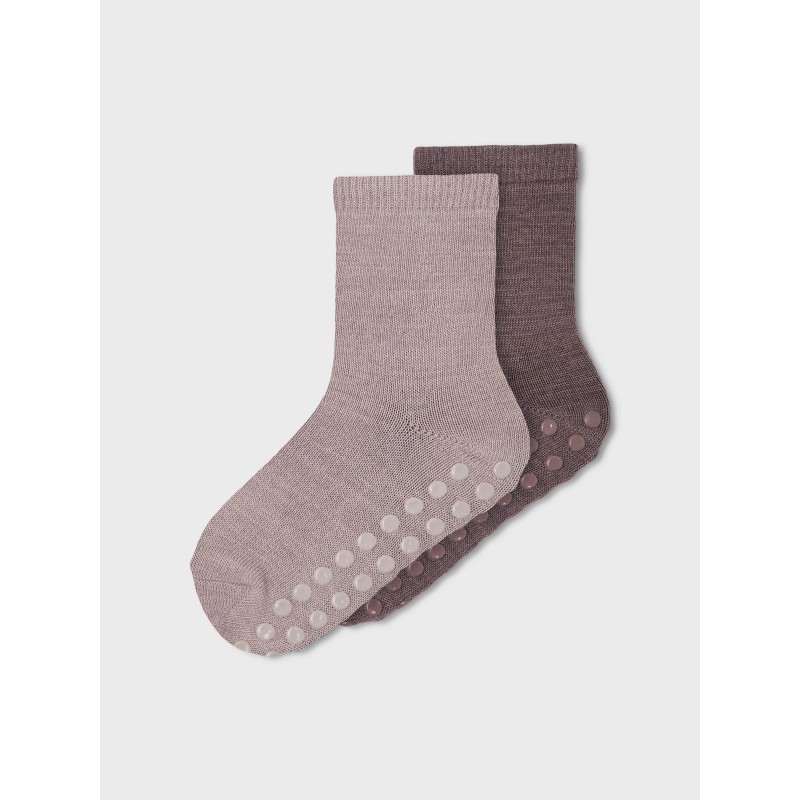 NAME IT Mini Skridsikre Uld Sokker 2-Pak - Sphinx