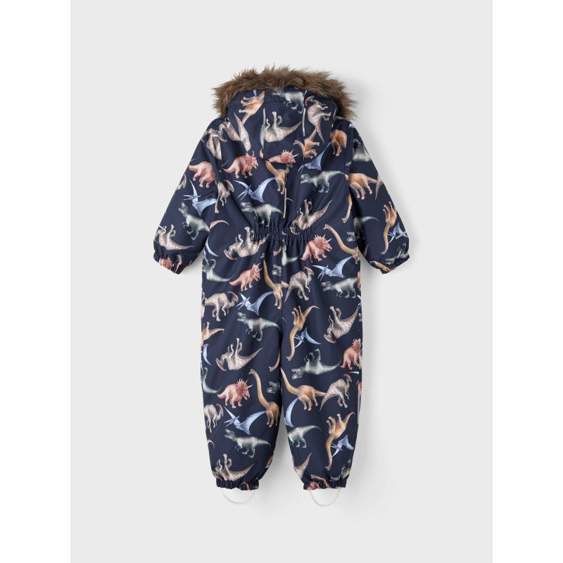 NAME IT Baby/Mini Snow10 Teknisk Flyverdragt Med Dino Print - Dark Sapphire
