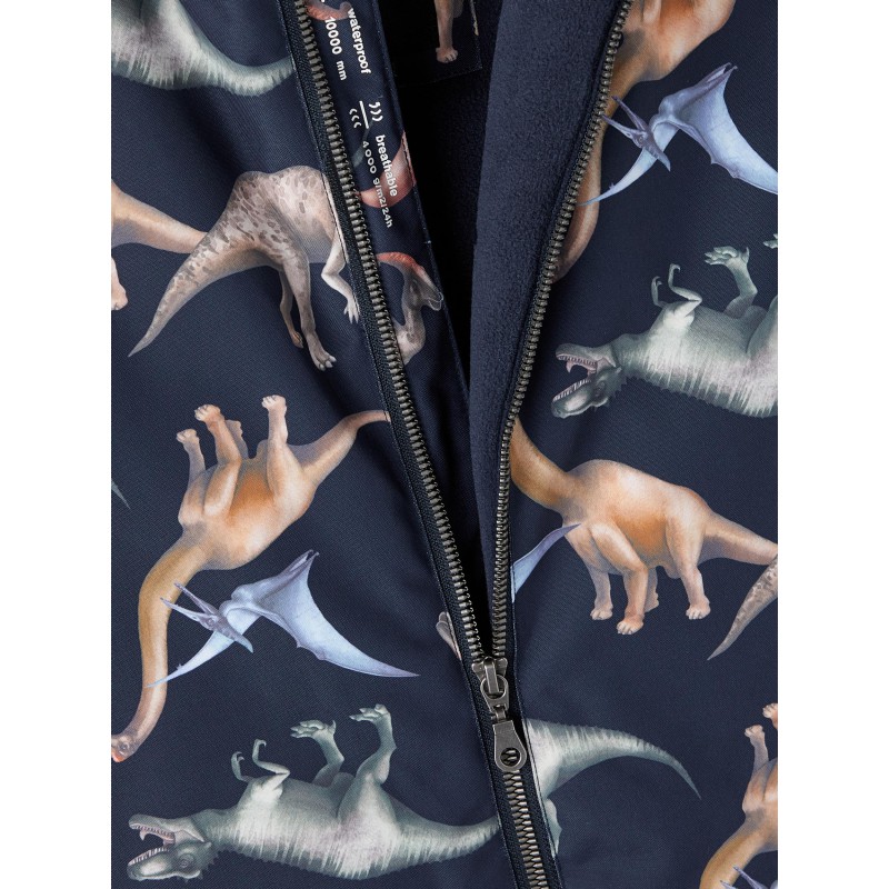 NAME IT Baby/Mini Snow10 Teknisk Flyverdragt Med Dino Print - Dark Sapphire