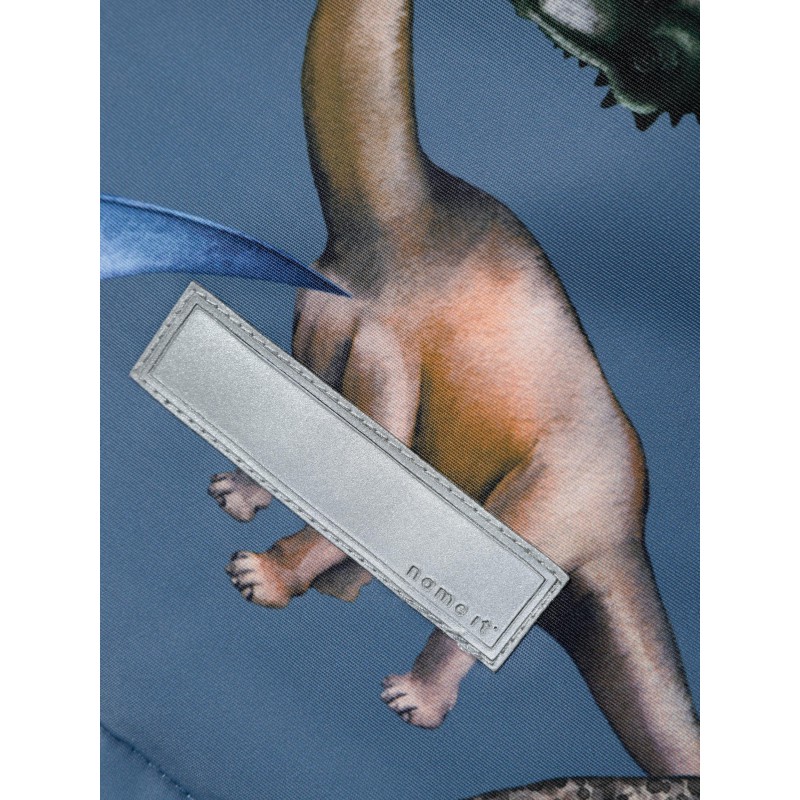 NAME IT Mini Snow5 Teknisk Skijakke Med Dino Print - Bering Sea