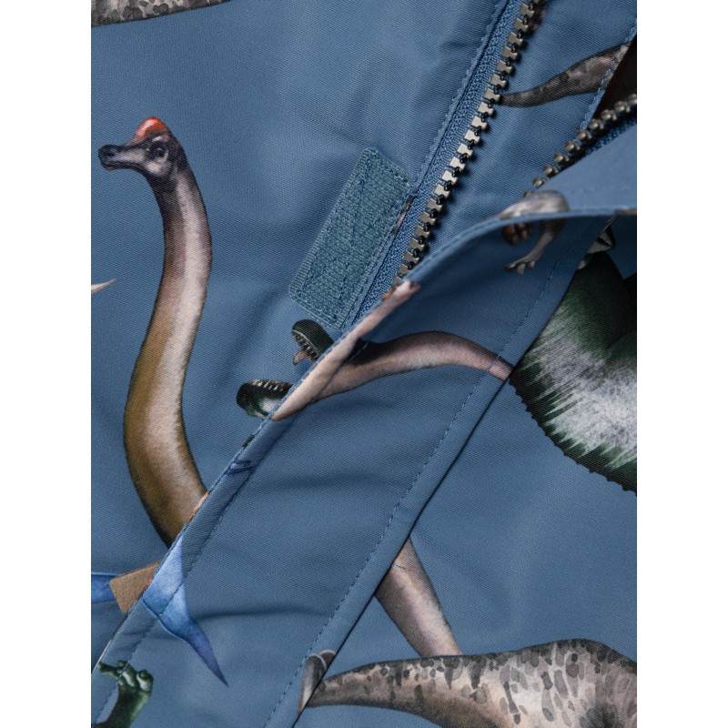 NAME IT Mini Snow5 Teknisk Skijakke Med Dino Print - Bering Sea