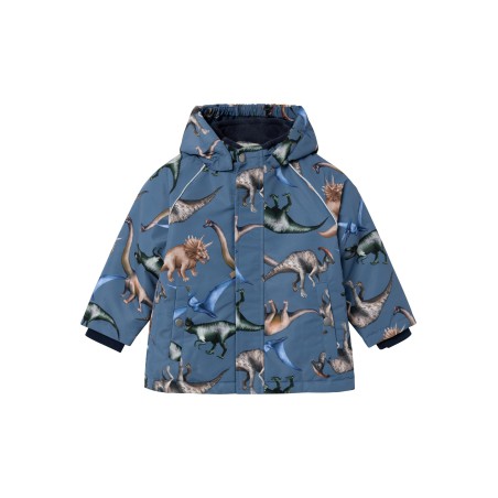 NAME IT Mini Snow5 Teknisk Skijakke Med Dino Print - Bering Sea