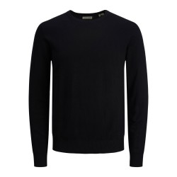 JACK & JONES Emil Strik Crew Neck - Sort