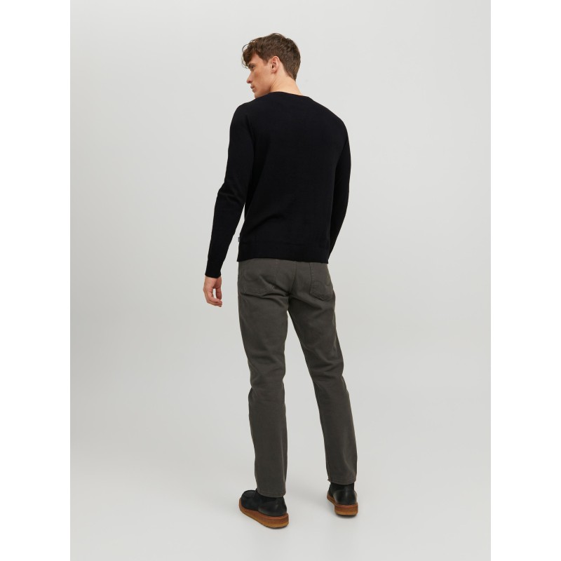 JACK & JONES Emil Strik Crew Neck - Sort