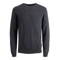 JACK & JONES Emil crew neck pullover - Dark Grey Melange