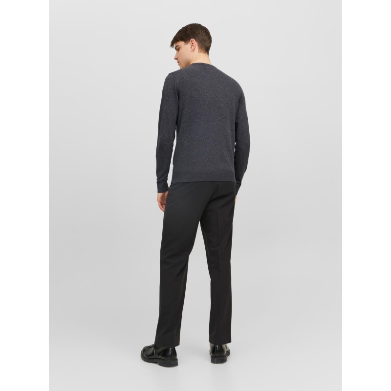 JACK & JONES Emil Crew Neck Pullover - Dark Grey Melange