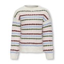 KIDS ONLY Haley Langærmet Stripe Pullover Knt - Cloud Dancer
