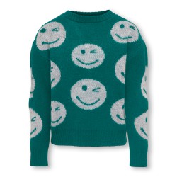 KIDS ONLY Wink Langærmet O-Neck Knt - Bayberry