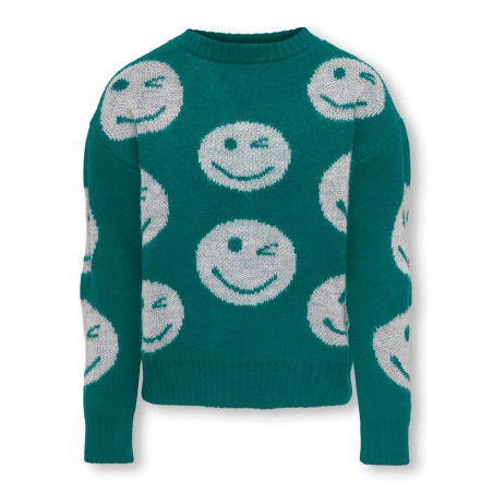 KIDS ONLY Wink Langærmet O-Neck Knt - Bayberry