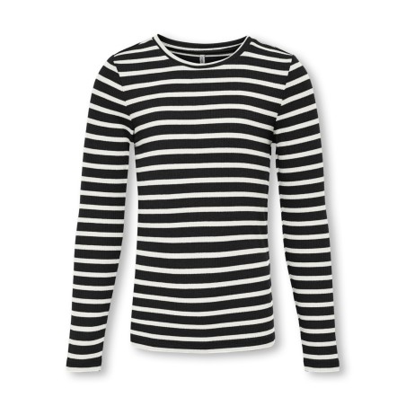 KIDS ONLY Luna Langærmet O-Neck Top Jrs - Sort