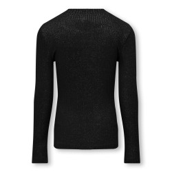 KIDS ONLY Eva Langærmet Highneck Shine Top Jrs - Sort