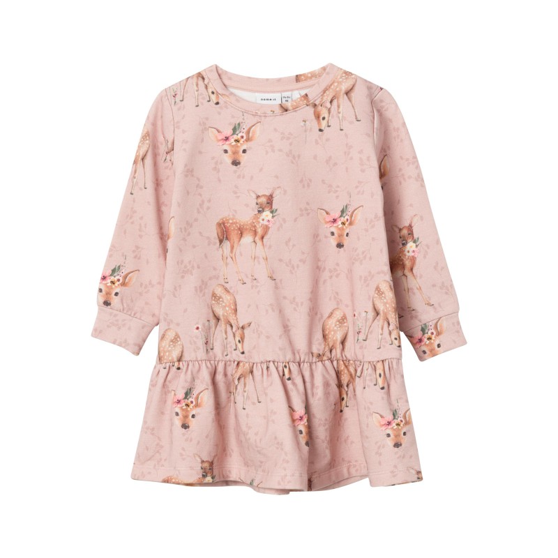 NAME IT Mini Bambi Sweat kjole - Rose Smoke