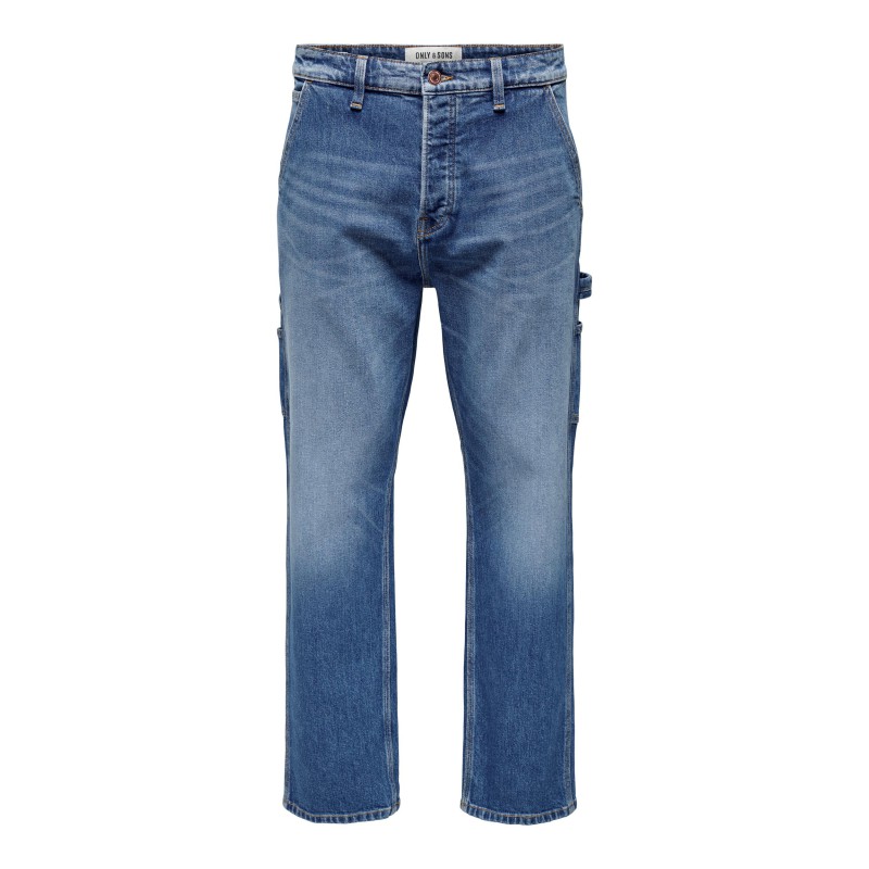 ONLY & SONS Edge Loose Jeans - Medium Blue Denim