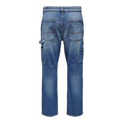 ONLY & SONS Edge Loose Jeans - Medium Blue Denim