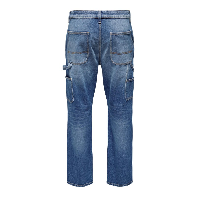 ONLY & SONS Edge Loose Jeans - Medium Blue Denim