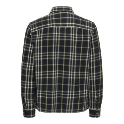 ONLY & SONS Onkortærmetcott Langærmet Check Flannel Overshirt 5629 - Sort