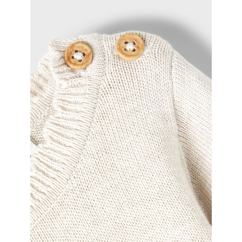 NAME IT Osolli Langærmet Knit Kjole - Peyote Melange