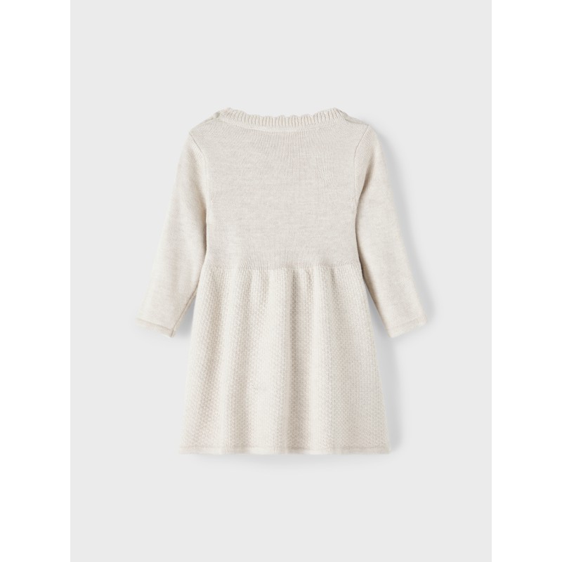 NAME IT Osolli Langærmet Knit Kjole - Peyote Melange