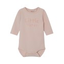 NAME IT Baby Obbi L/S Bodystocking - Rose Smoke