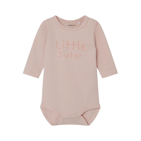 NAME IT Baby Obbi L/S Bodystocking - Rose Smoke