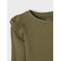 NAME IT Mini Lise Slim Bluse - Stone Gray
