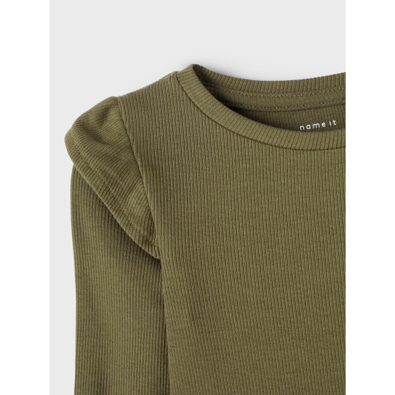 NAME IT Mini Lise Slim Bluse - Stone Gray