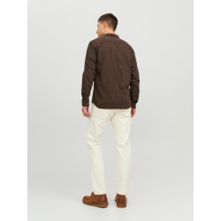 JACK & JONES Klassisk Melange Skjorte - Seal Brown