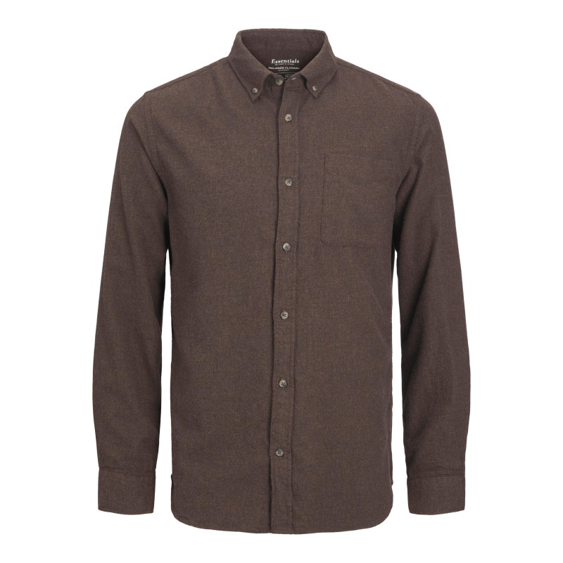 JACK & JONES Klassisk Melange Skjorte - Seal Brown