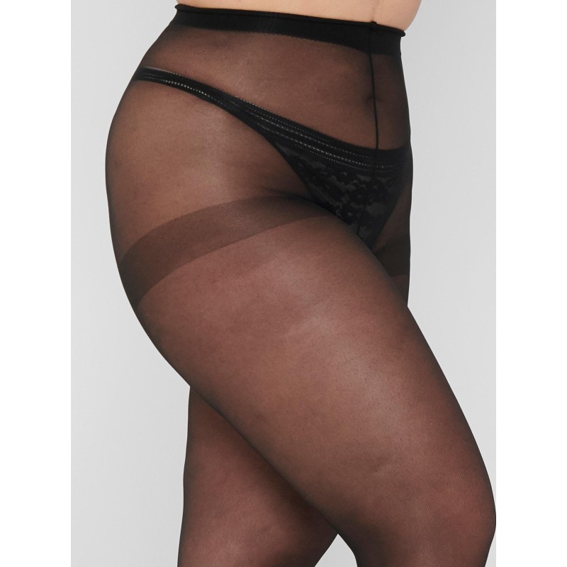 ONLY CARMAKOMA Saga 40 den strømpebukser 2-Pak - Black