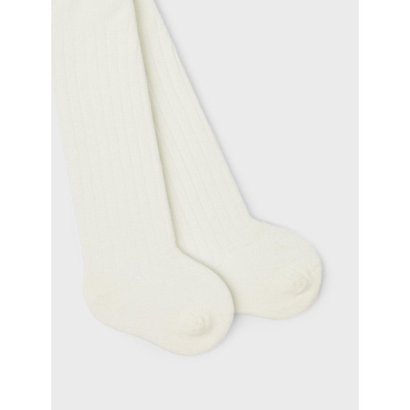 NAME IT Mini 2-Pak Rib Strømpebukser - White Alyssum