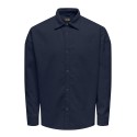 ONLY & SONS Onsledger Rlx Langærmet Ds Cord Shirt - Dark Navy