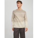 JACK & JONES Strik Crew Hals - Oatmeal