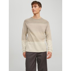JACK & JONES Strik Crew Hals - Oatmeal