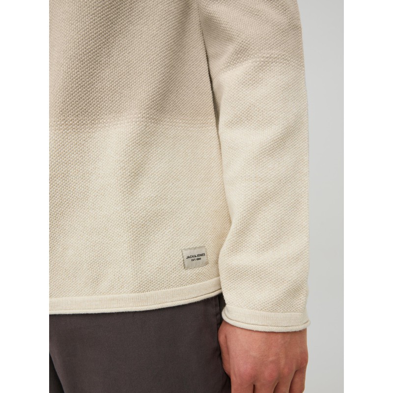 JACK & JONES Strik Crew Hals - Oatmeal