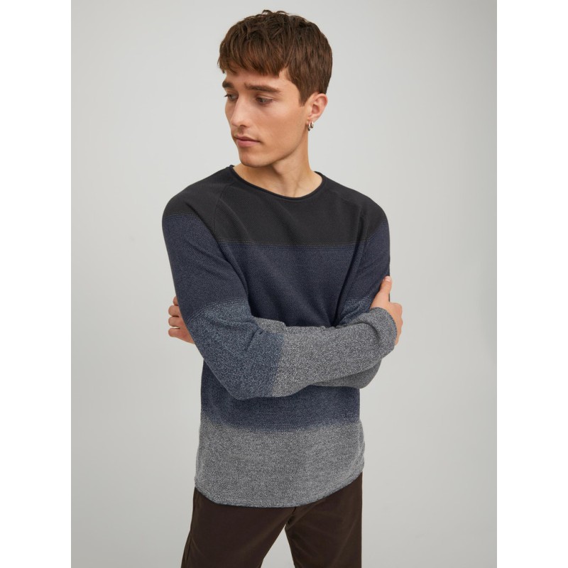 JACK & JONES Strik Crew Hals - Navy Blazer