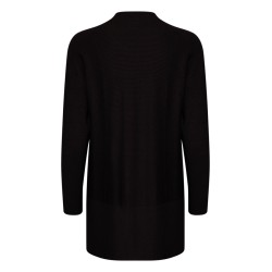 FRANSA Strik Cardigan Med Knapper - Sort