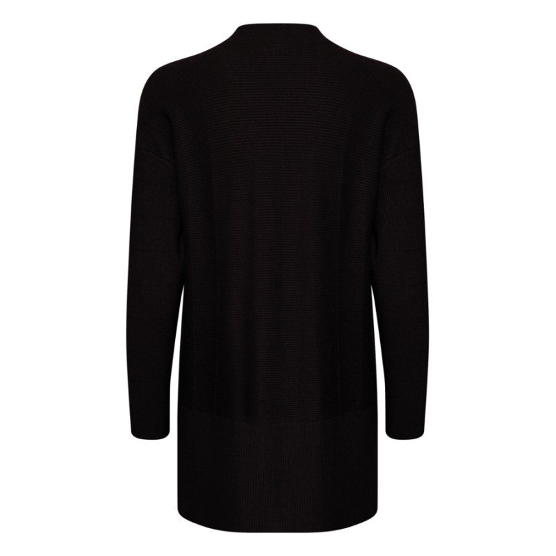 FRANSA Strik Cardigan Med Knapper - Sort