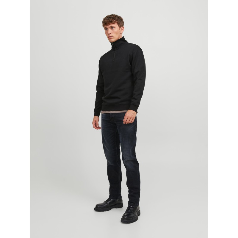 JACK & JONES Bradley Sweatshirt Half Zip - Sort