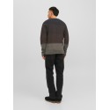 JACK & JONES Ehill Knit Crew Neck - Seal Brown