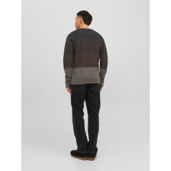JACK & JONES Ehill Knit Crew Neck - Seal Brown