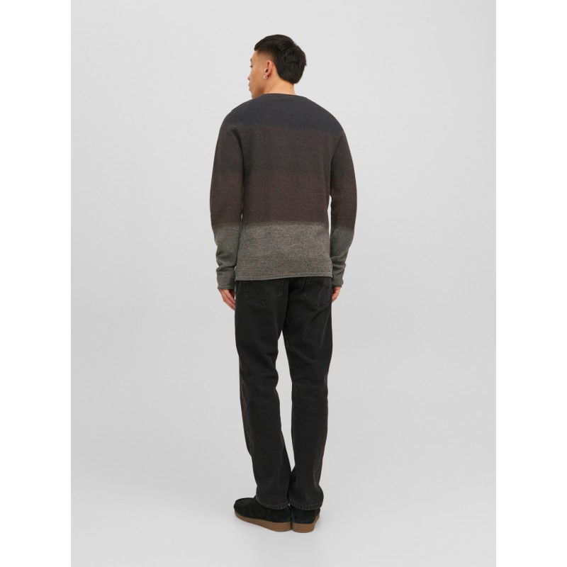 JACK & JONES Ehill Knit Crew Neck - Seal Brown