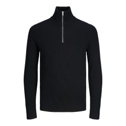 JACK & JONES Perfect Half Zip Strik - Sort