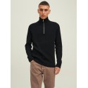 JACK & JONES Perfect Half Zip Strik - Sort