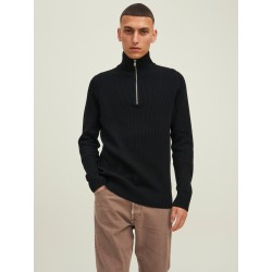 JACK & JONES Perfect Half Zip Strik - Sort