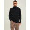 JACK & JONES Perfect Half Zip Strik - Sort